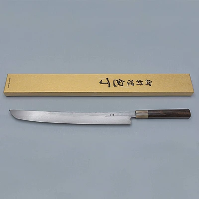 Yamawaki Hamono Aogami Damast Ebony Sakimaru Takohiki 36 cm