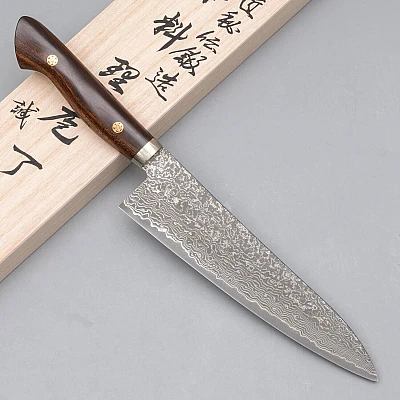 Shigeki Tanaka SG2 Damascus Ironwood Gyuto 21 cm