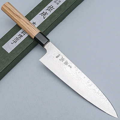 Sukenari STRIX Damast Gyuto Oak 21 cm