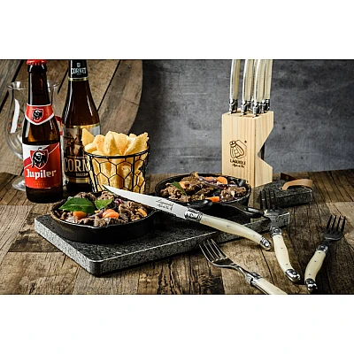 Laguiole Style de Vie Steakmessen Premium Line Parelmoer