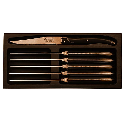 Laguiole Style de Vie Steakmessen Prestige Line Copper Stonewash