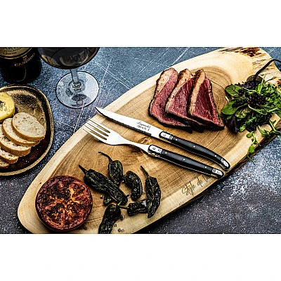 Laguiole Style de Vie Premium Line Steakmessen & Vorken Zwart