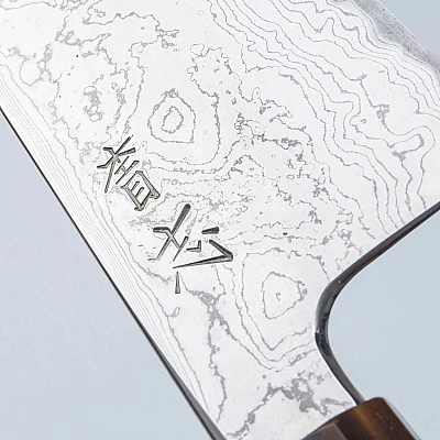 JNS Kokorozashi Tanaka Shirogami 1 Damast Kurozoma Gyuto 22.5 cm