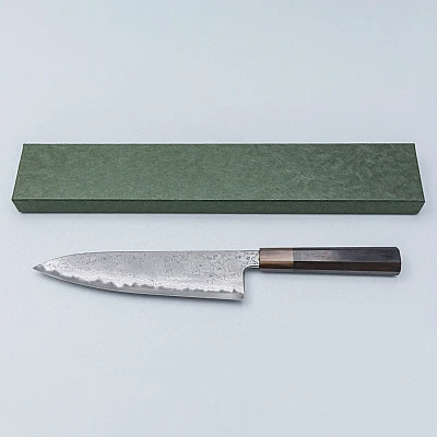 JNS Kokorozashi Tanaka Shirogami 1 Damast Kurozoma Gyuto 22.5 cm