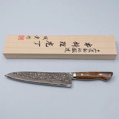 Shigeki Tanaka SG2 Damascus Ironwood Gyuto 24 cm