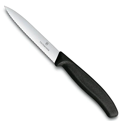 Victorinox Groente en fruitmes Gekarteld 10 cm Zwart
