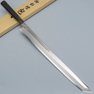 Yamawaki Hamono Ginsan Ebony Sakimaru Takohiki 39 cm